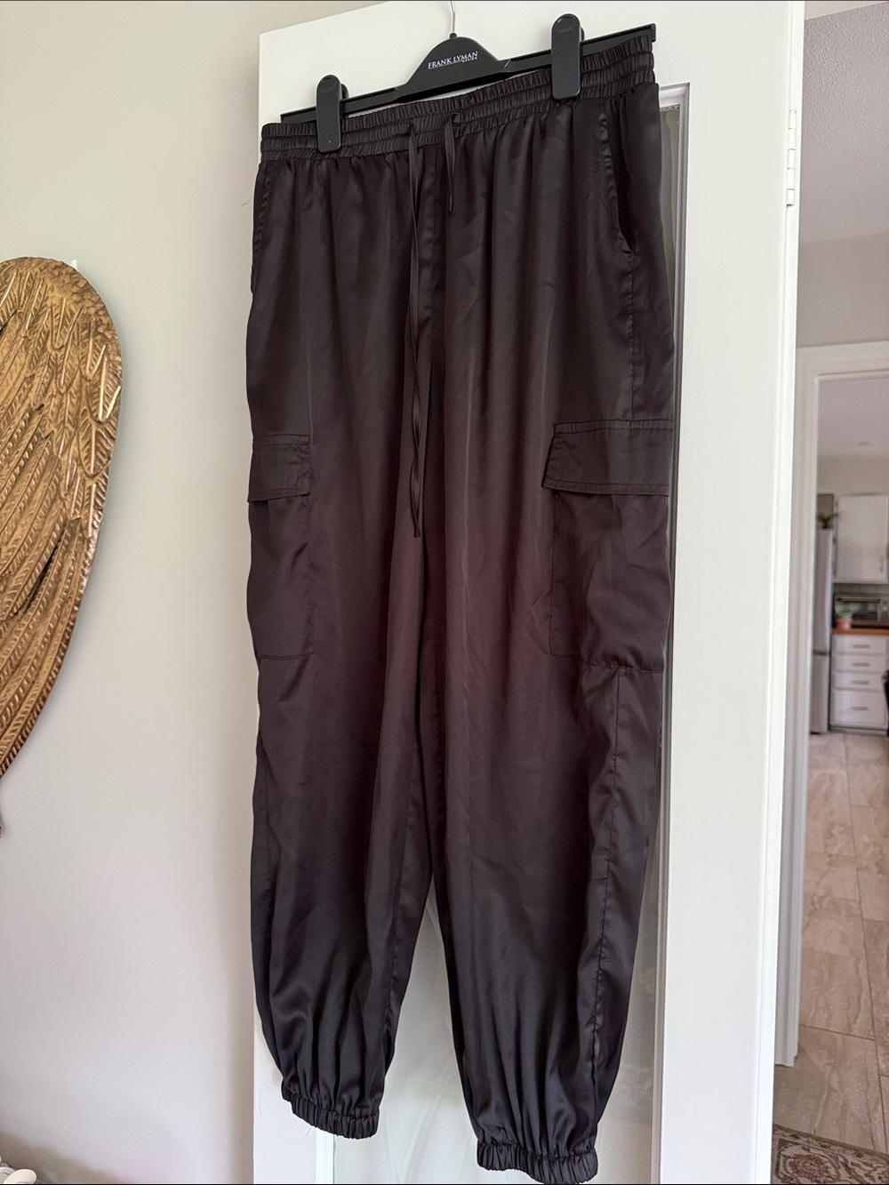 Woman’s Black Cargo Jogger Pants